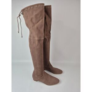 Stuart Weitzman Womens Taupe Genna City 25 Suede Over The Knee Boot Size 7 S4866